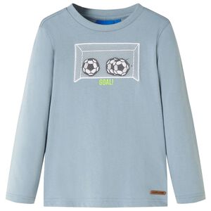 vidaXL Lang&aelig;rmet T-shirt til b&oslash;rn str. 92 lysebl&aring;