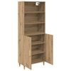 vidaXL Highboard Artisan Egetr&aelig; 69,5 x 32,5 x 180 cm Konstrueret tr&aelig;