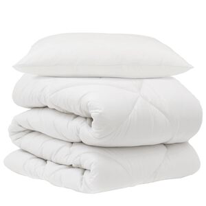 vidaXL Dyne med pude 2 stk. Hvid Microfiber