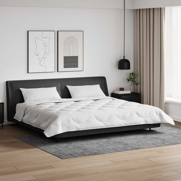 vidaXL Vinter dyne med pude 3 pcs Hvid Microfiber