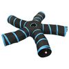 vidaXL 5-vejs kattetunnel 25 cm polyester sort og bl&aring;