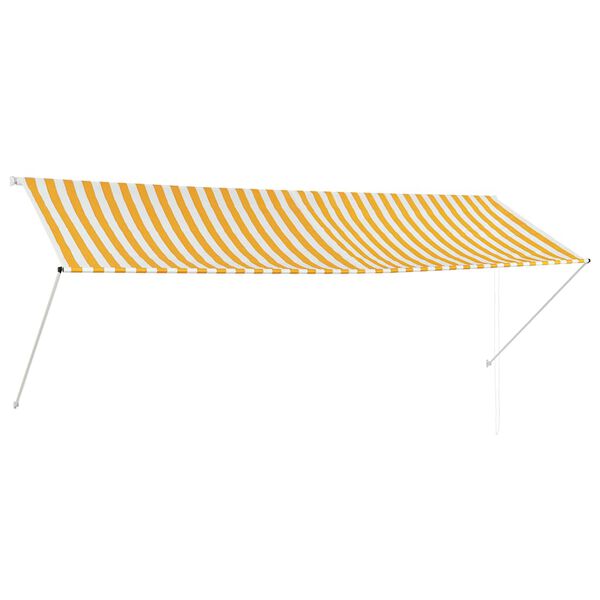 vidaXL foldemarkise 350 x 150 cm gul og hvid