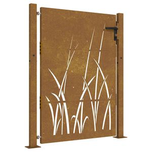 vidaXL Haveport 100 x 150 cm Pulverlakeret St&aring;l Sort L&aring;ses