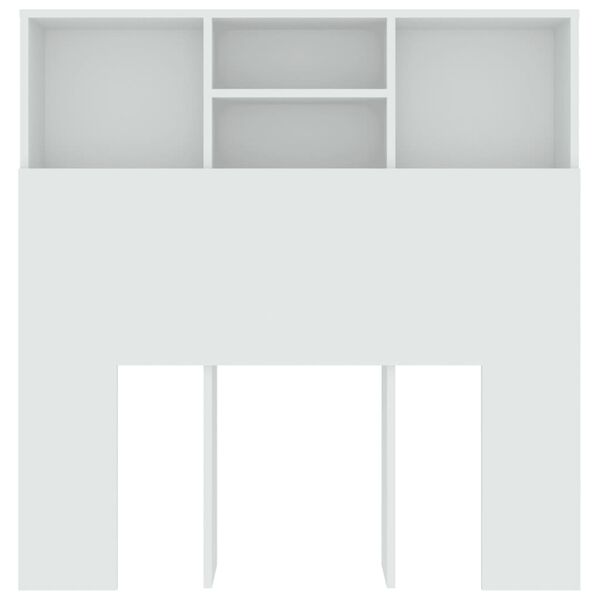 vidaXL sengegavl med opbevaring 100x19x103,5 cm hvid