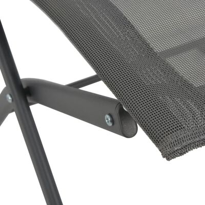 vidaXL foldbare havestole 4 stk. stål og textilene grå