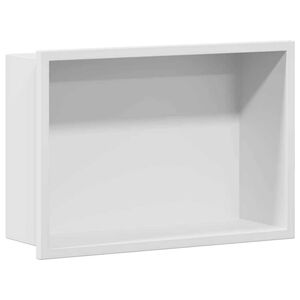 vidaXL Bruse Niche Hvid 30 x 20 x 9.5 cm Rustfrit stål
