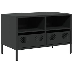 vidaXL tv-bord 68x39x43,5 cm koldvalset st&aring;l sort