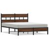 vidaXL sengeramme 150x200 cm uden madras konstrueret tr&aelig; brunt eg