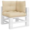 vidaXL pallehynder 3 stk. stof beige