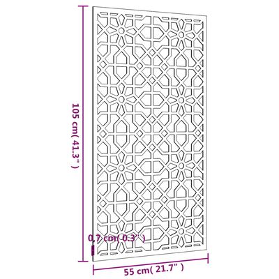 vidaXL udendørs vægdekoration 105x55 cm maurisk design cortenstål