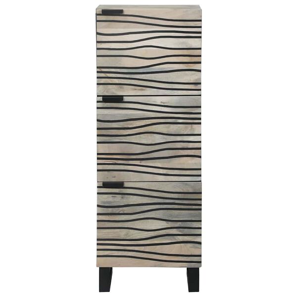 vidaXL Medieopbevaringsskabe & -reoler Hvid og sort 40 x 33 x 110 cm