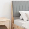 vidaXL Polstret sengegavl Lysegrå 75 cm Massiv fyrretræ