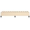 vidaXL Boxspring sengeramme Creme 100x200 cm Stof