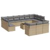 vidaXL sofas&aelig;t til haven 14 dele med hynder polyrattan beige