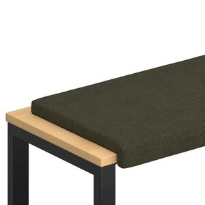 vidaXL B&aelig;nkpude Faux suedestof Army Gr&oslash;n Dybde 35 cm