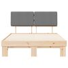 vidaXL Sengestel med Polstret Hovedgavl Lysegr&aring; 140 x 190 cm