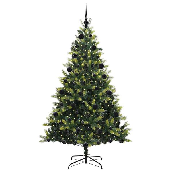 vidaXL Kunstig Hengende Juletr&aelig; 300 LEDs Gr&oslash;n 210 cm PVC og PE