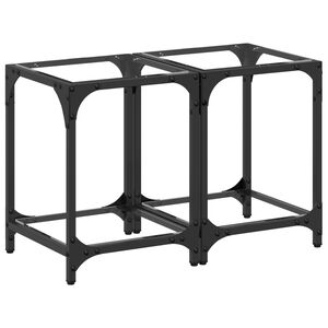 vidaXL sofabord med transparent glastop 30x30x40 cm stål