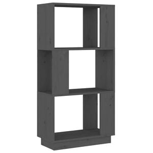 vidaXL bogreol/rumdeler 51x25x101 cm massivt fyrretr&aelig; gr&aring;
