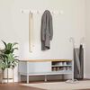 vidaXL Garderobeb&aelig;nk FLORO Hvid 115 x 40 x 45 cm Massivt fyrretr&aelig;