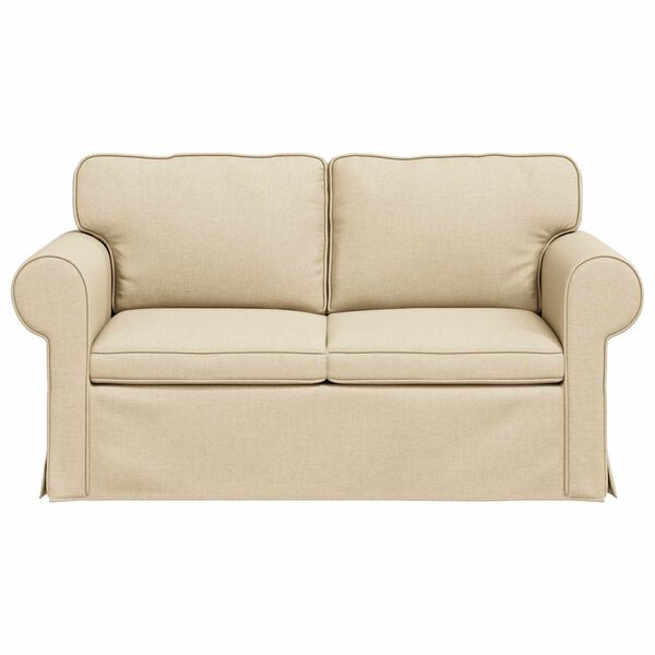 vidaXL Sofa 120cm Creme Metal