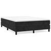 vidaXL Boxspring sengeramme Sort 140x200 cm Fl&oslash;jl