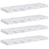 vidaXL V&aelig;ghylde 4 stk. Hvid marmor 80 x 23,5 x 3,8 cm Konstrueret tr&aelig;