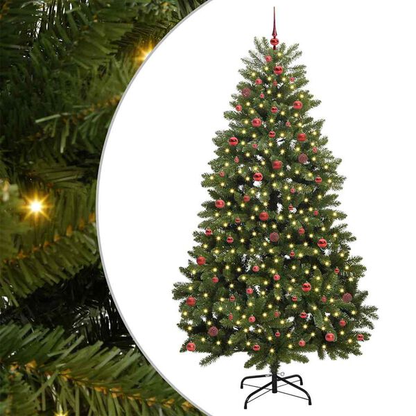 vidaXL Kunstigt juletr&aelig; med 300 LED'er Gr&oslash;n 270 cm PVC og metal