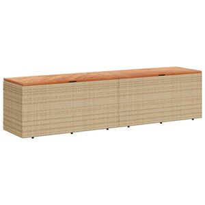 vidaXL opbevaringsboks til haven 220x50x54 cm polyrattan akacie beige