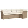 vidaXL sofas&aelig;t til haven 5 dele med hynder polyrattan beige