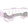 vidaXL sofaes&aelig;t til haven 7 dele med hynder polyrattan gr&aring;