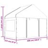 vidaXL pavillon med tag 4,08x2,23x3,22 m polyethylen hvid
