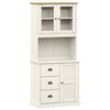 vidaXL sk&aelig;nk VIGO 78x40x175 cm massivt fyrretr&aelig; hvid