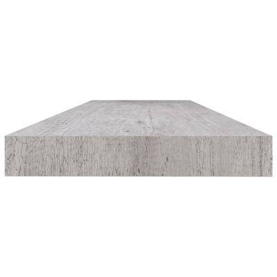 vidaXL væghylder 2 stk. 120x23,5x3,8 cm MDF betongrå