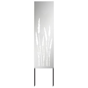 vidaXL Have privatliv sk&aelig;rm S&oslash;lv 32 x 140 cm Galvaniseret st&aring;l