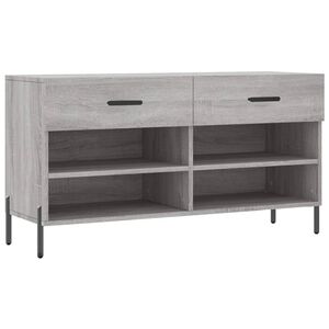 vidaXL skob&aelig;nk 102x35x55 cm konstrueret tr&aelig; gr&aring; sonoma-eg
