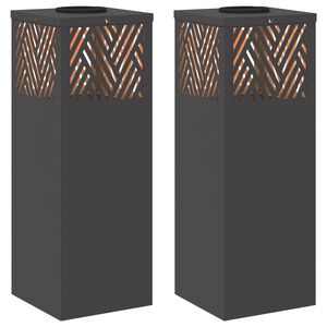 vidaXL Solar LED sti lys 2 stk. Varm hvid 18 x 18 x 50 cm