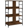 vidaXL bogreol 78,5x33x117,5 cm konstrueret tr&aelig; brun egetr&aelig;sfarve