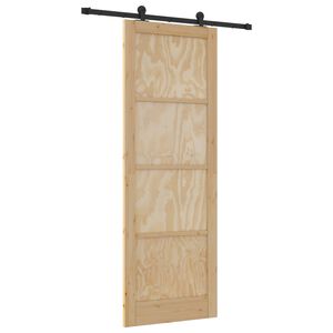 vidaXL Skyded&oslash;r ORKDAL Naturfarvet 83 x 232 cm Massivt fyrretr&aelig;