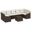 vidaXL Sofa S&aelig;t 8 stk. Brun og Creme polyrattan
