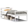 vidaXL seniorseng med sengegavl 75x190 cm massivt fyrretr&aelig; hvid