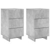 vidaXL Natskab 2 pcs Betongr&aring; 33,5 x 34,5 x 60 cm Konstrueret tr&aelig;