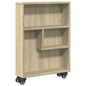 vidaXL smal opbevaringsvogn Sonoma eg 48x13x68 cm konstrueret tr&aelig;