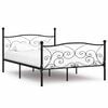 vidaXL sengestel med lamelbund 160 x 200 cm metal sort