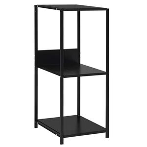 vidaXL lille bogreol 33,5x39,6x79,7 cm konstrueret tr&aelig; sort