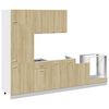 vidaXL 7-delt k&oslash;kkenskabss&aelig;t "Lyon" Sonoma eg konstrueret tr&aelig;