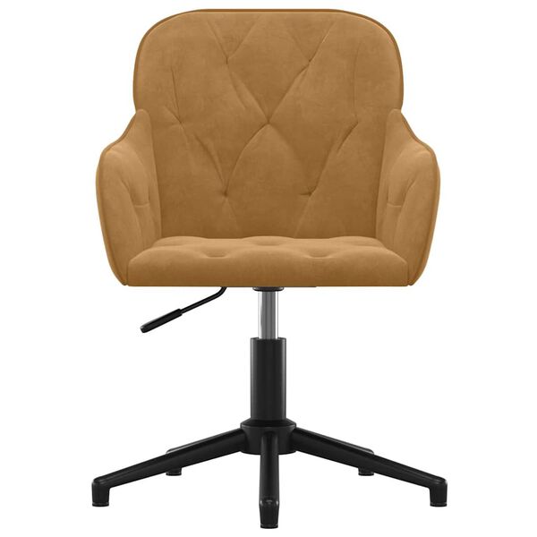 vidaXL drejelig kontorstol fl&oslash;jl brun