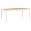 vidaXL spisebord Corona 180x90x75 cm massivt fyrretr&aelig; hvid