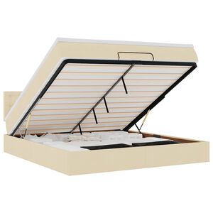 vidaXL osmannisk sengeramme med madras 180x200 cm stof cremefarvet