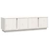 vidaXL tv-bord 140x40x40 cm massivt fyrretr&aelig; hvid